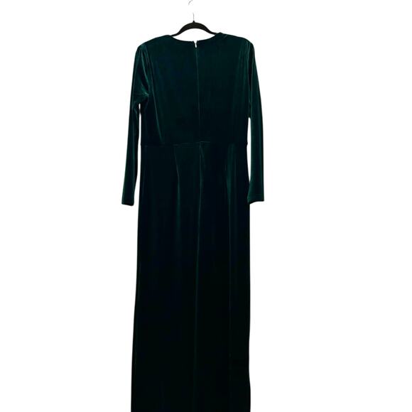 Lulus Green Velvet Gown - Size XL - Picture 4 of 11